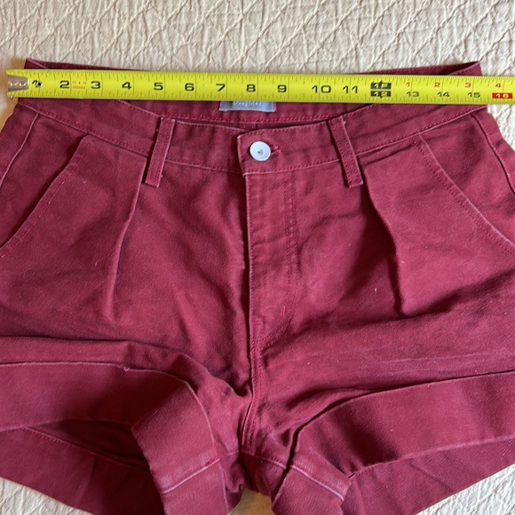 Father’s Daughter Brendan High Rise Short in Brick, USA Made, 100% Cotton, 28. - Picture 9 of 11